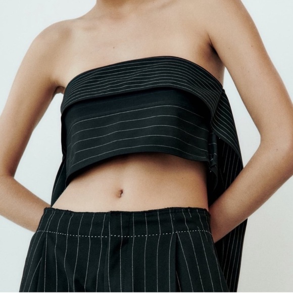 ZARA STRIPE CROP TOP - Picture 4 of 7